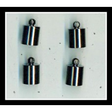 8mm Black Nickel End Caps
